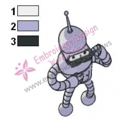 Bender Futurama Embroidery Design